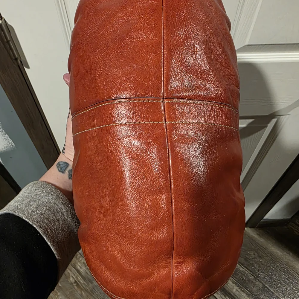 Coach Ergo Pleated Hobo Bag, style number 12235 In Burnt Orange. - Picture 7 of 11